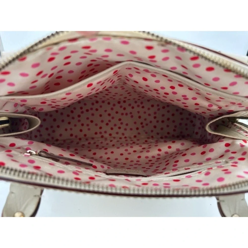 Kate Spade New York Satchel Handbag Leather Top Handle Shoulder‎ Bag Ivory